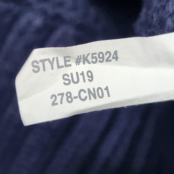 J Crew Always Sweater Womens Medium Blue Cotton Mock Neck Pullover Knit Ribbed - Picture 11 of 11